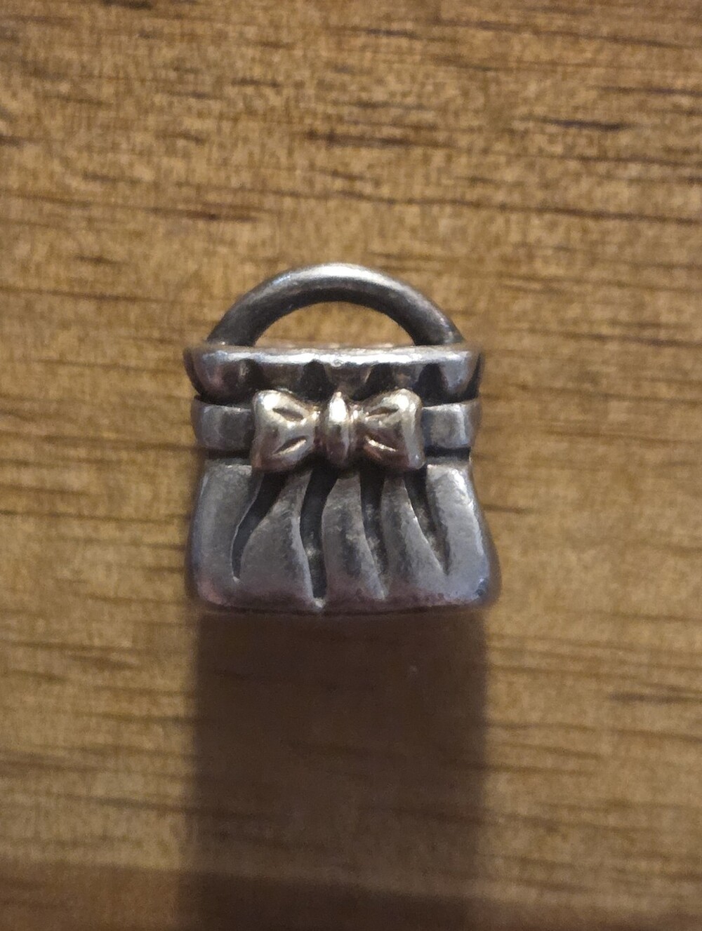 Pandora Purse With Gold Bow Charm